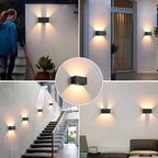 Aplique de pared LED rectangular moderno minimalista de aluminio para patio exterior