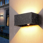 Aplique de pared LED rectangular moderno minimalista de aluminio para patio exterior