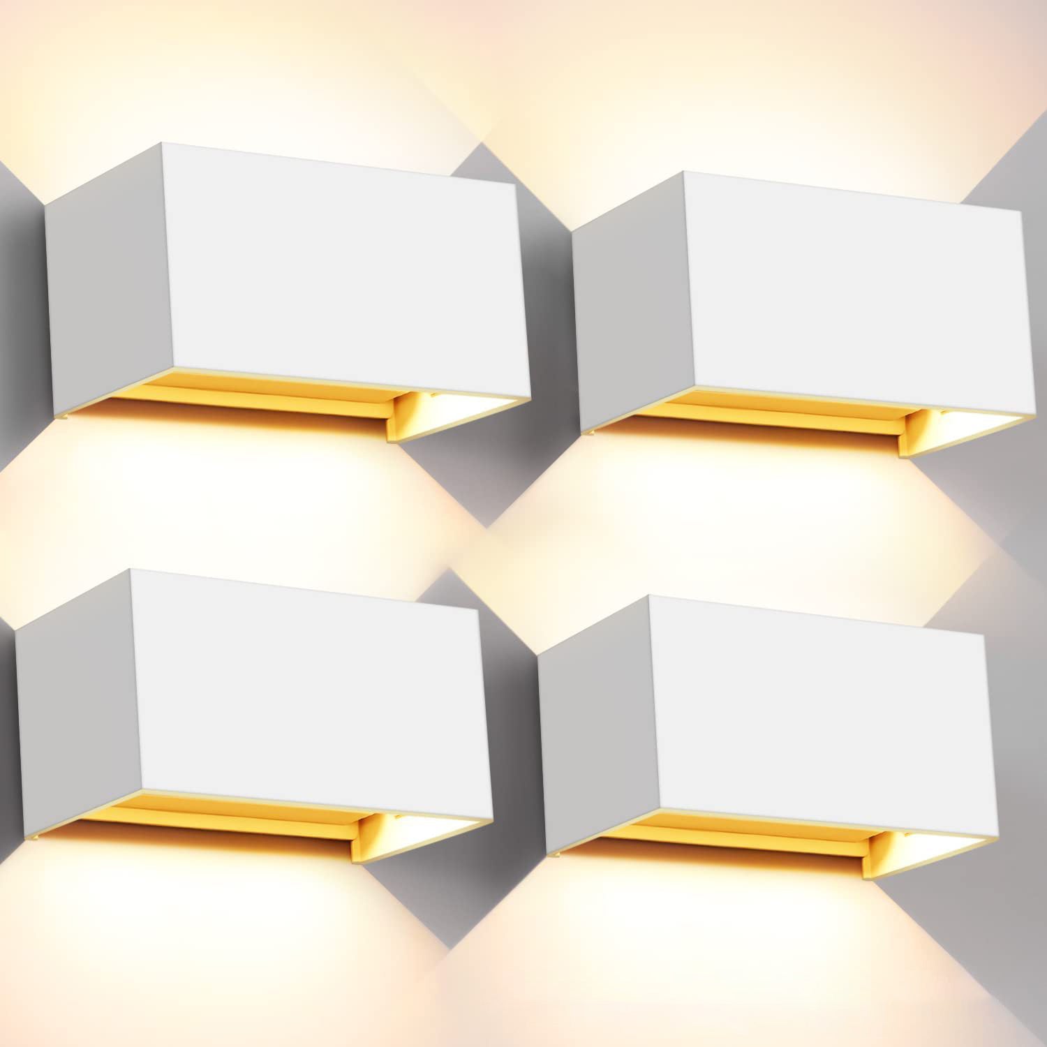 Aplique de pared LED rectangular moderno minimalista de aluminio para patio exterior
