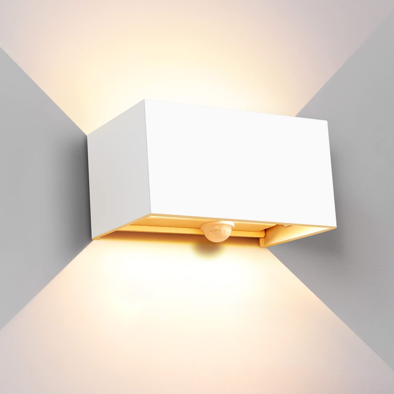 Aplique de pared LED rectangular moderno minimalista de aluminio para patio exterior