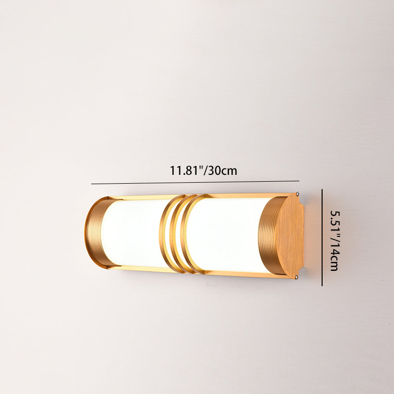 Modern Minimalist Acrylic & Iron Half-Round Long LED Wall Sconce Lamp For Outdoor