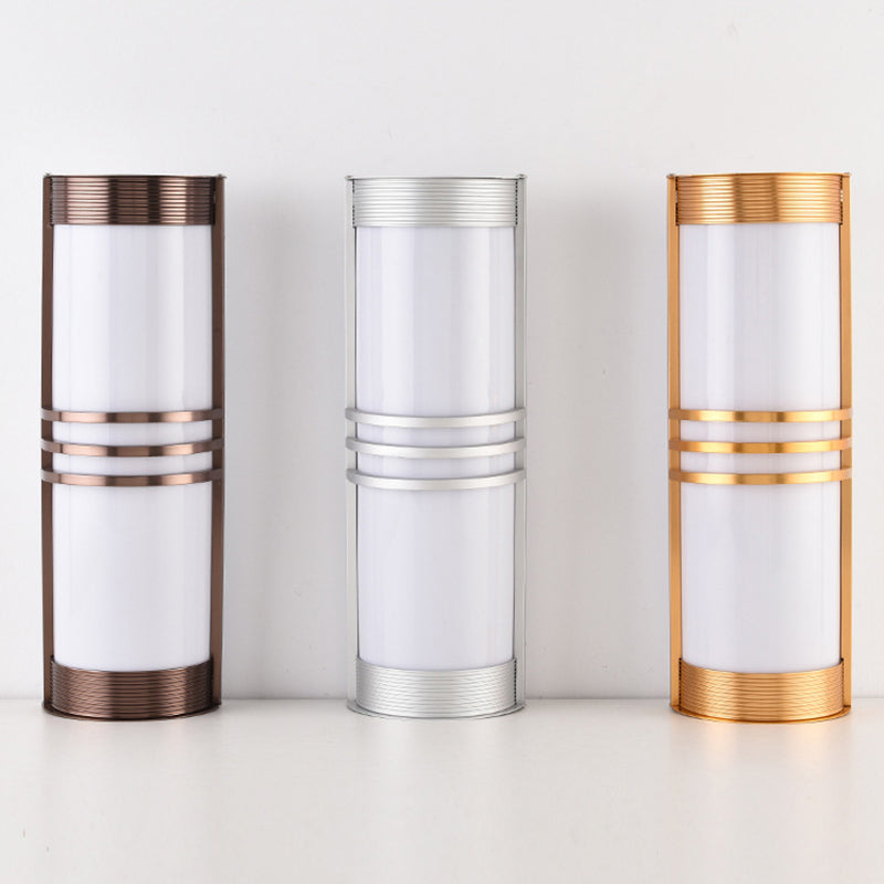 Modern Minimalist Acrylic & Iron Half-Round Long LED Wall Sconce Lamp For Outdoor