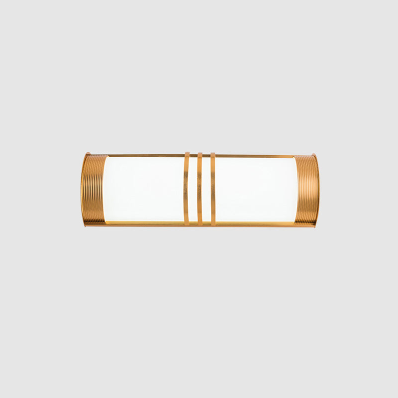 Modern Minimalist Acrylic & Iron Half-Round Long LED Wall Sconce Lamp For Outdoor