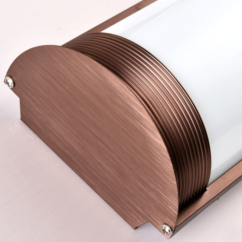 Modern Minimalist Acrylic & Iron Half-Round Long LED Wall Sconce Lamp For Outdoor