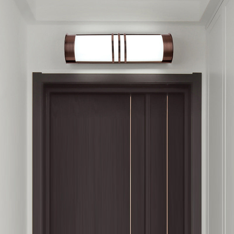 Modern Minimalist Acrylic & Iron Half-Round Long LED Wall Sconce Lamp For Outdoor