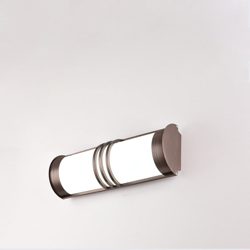Modern Minimalist Acrylic & Iron Half-Round Long LED Wall Sconce Lamp For Outdoor