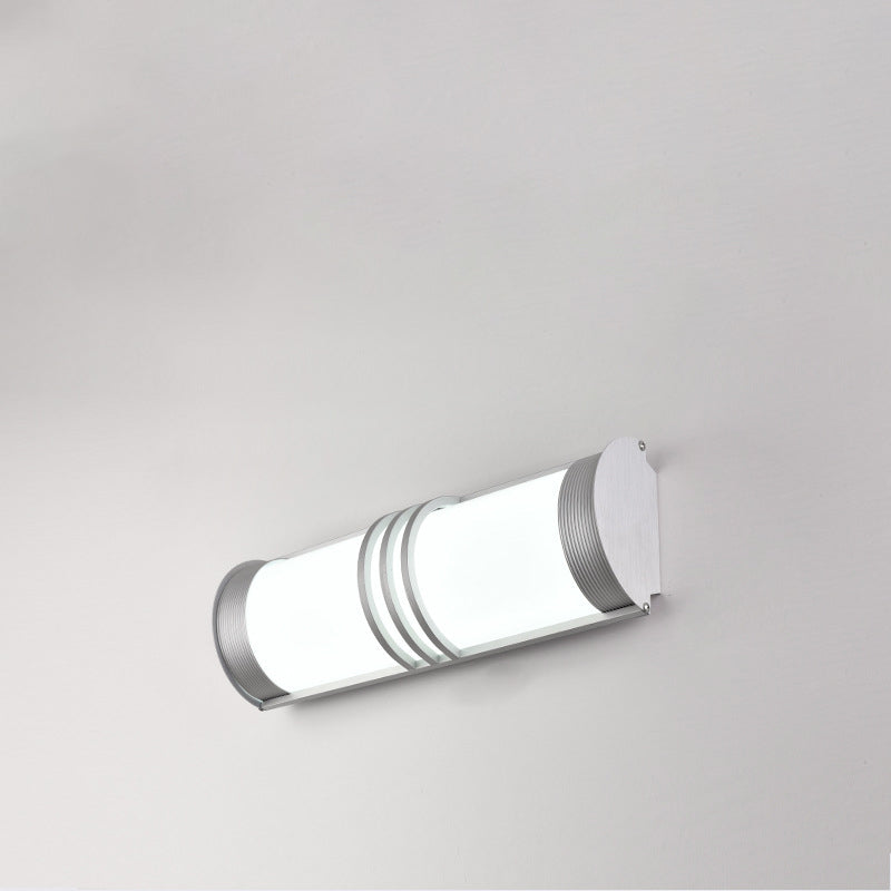 Modern Minimalist Acrylic & Iron Half-Round Long LED Wall Sconce Lamp For Outdoor