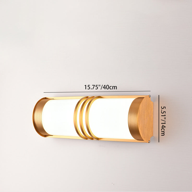 Modern Minimalist Acrylic & Iron Half-Round Long LED Wall Sconce Lamp For Outdoor