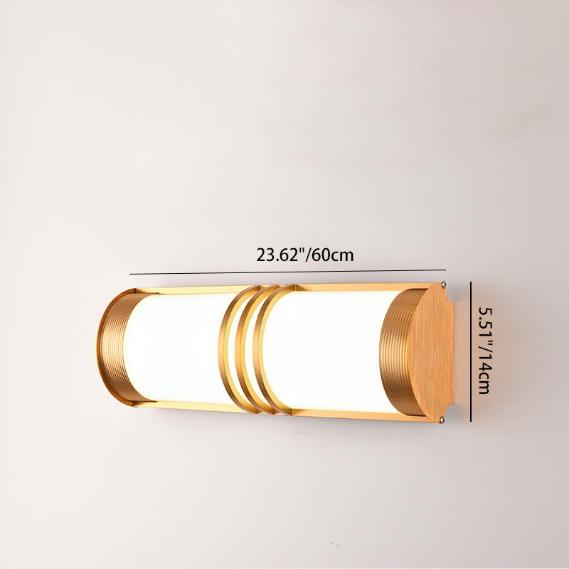 Modern Minimalist Acrylic & Iron Half-Round Long LED Wall Sconce Lamp For Outdoor