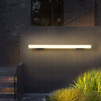Modern Minimalist Acrylic Aluminum Cylindrical Strip LED Wall Sconce Lamp For Outdoor