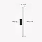 Modern Minimalist Acrylic Aluminum Cylindrical Strip LED Wall Sconce Lamp For Outdoor