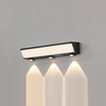 Modern Minimalist Solar Waterproof Motion Sensor Acrylic Aluminum & Stainless Steel Rectangular LED Wall Sconce Lamp For Outdoor Patio