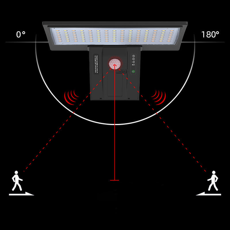 Lámpara LED de pared, moderna, minimalista, solar, impermeable, ABS y PC, rectangular, cola de ballena, para jardín y patio exterior