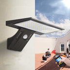 Lámpara LED de pared, moderna, minimalista, solar, impermeable, ABS y PC, rectangular, cola de ballena, para jardín y patio exterior