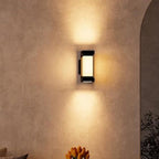 Modern Simplicity Waterproof Aluminum PC Rectangular Smart LED Wall Sconce Lamp For Garden & Outdoor Patio
