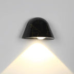 Lámpara de pared LED contemporánea de aluminio impermeable de estilo nórdico inspirada en un timbre, para patio exterior