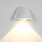 Lámpara de pared LED contemporánea de aluminio impermeable de estilo nórdico inspirada en un timbre, para patio exterior