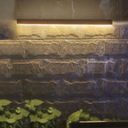 Lámpara de pared LED minimalista moderna, solar, impermeable, tira de aluminio, vidrio templado, tipo bañador de pared para patio exterior