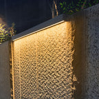 Lámpara de pared LED minimalista moderna, solar, impermeable, tira de aluminio, vidrio templado, tipo bañador de pared para patio exterior