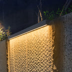 Lámpara de pared LED minimalista moderna, solar, impermeable, tira de aluminio, vidrio templado, tipo bañador de pared para patio exterior