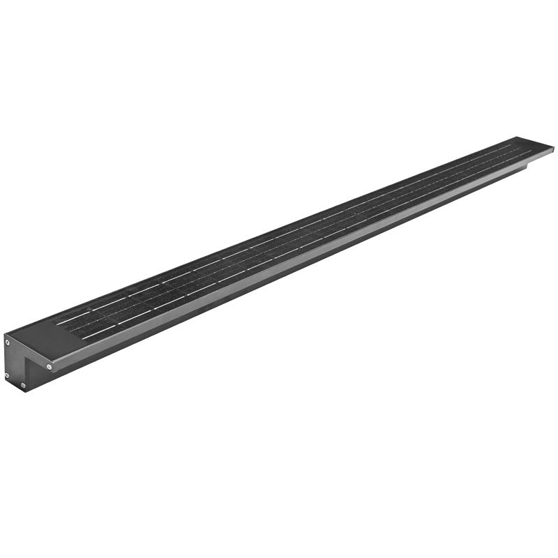Lámpara de pared LED minimalista moderna, solar, impermeable, tira de aluminio, vidrio templado, tipo bañador de pared para patio exterior