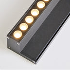 Lámpara de pared LED minimalista moderna, solar, impermeable, tira de aluminio, vidrio templado, tipo bañador de pared para patio exterior