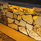 Lámpara de pared LED minimalista moderna, solar, impermeable, tira de aluminio, vidrio templado, tipo bañador de pared para patio exterior