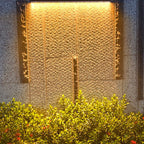 Lámpara de pared LED minimalista moderna, solar, impermeable, tira de aluminio, vidrio templado, tipo bañador de pared para patio exterior