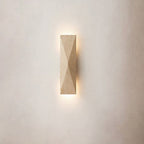 Lámpara de pared LED rectangular de travertino amarillo moderna minimalista para exteriores para jardín