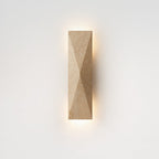 Lámpara de pared LED rectangular de travertino amarillo moderna minimalista para exteriores para jardín