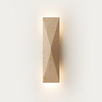 Lámpara de pared LED rectangular de travertino amarillo moderna minimalista para exteriores para jardín