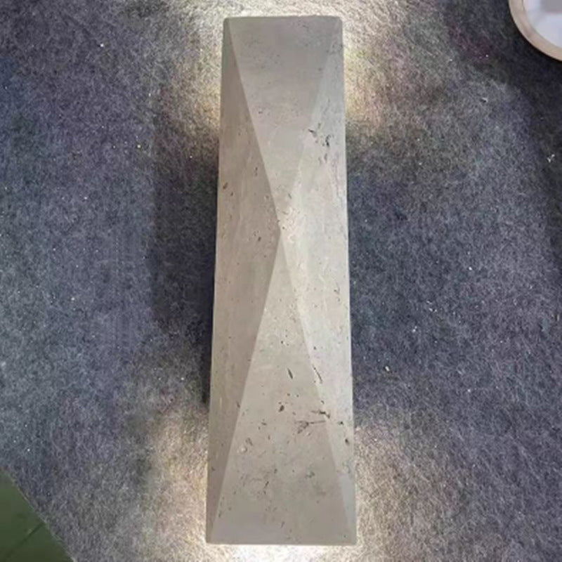Lámpara de pared LED rectangular de travertino amarillo moderna minimalista para exteriores para jardín