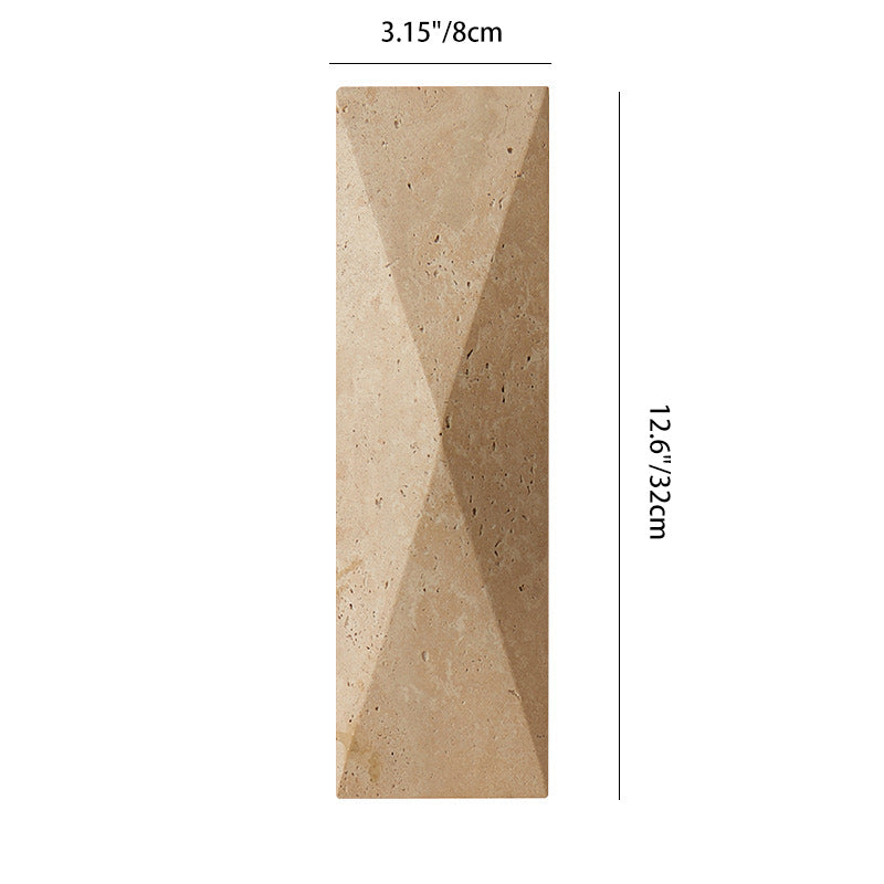 Lámpara de pared LED rectangular de travertino amarillo moderna minimalista para exteriores para jardín