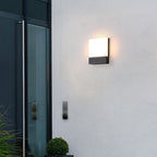 Modern Minimalist Outdoor Waterproof Rectangular Iron Acrylic LED Wall Scone Lamp For Garden