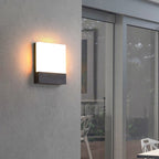 Modern Minimalist Outdoor Waterproof Rectangular Iron Acrylic LED Wall Scone Lamp For Garden