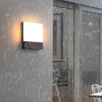 Modern Minimalist Outdoor Waterproof Rectangular Iron Acrylic LED Wall Scone Lamp For Garden