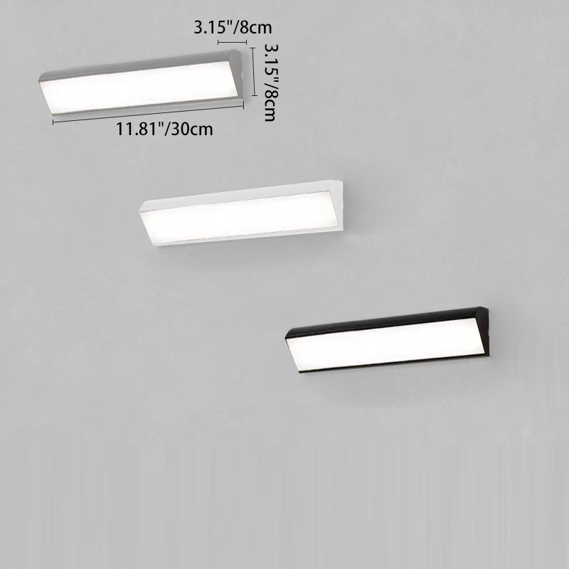 Lámpara de pared LED moderna, minimalista, impermeable, cuadrada, de aluminio y acrílico para patio exterior