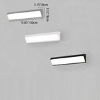 Lámpara de pared LED moderna, minimalista, impermeable, cuadrada, de aluminio y acrílico para patio exterior