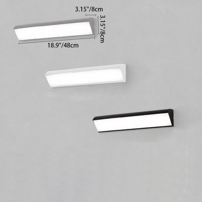 Lámpara de pared LED moderna, minimalista, impermeable, cuadrada, de aluminio y acrílico para patio exterior
