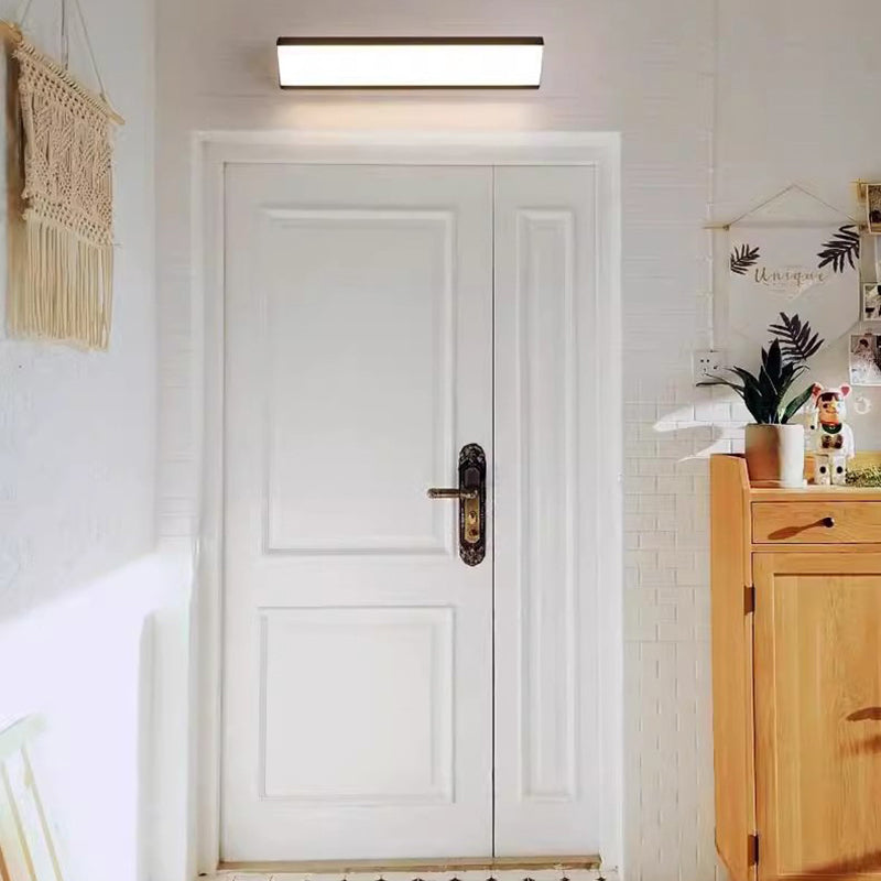 Lámpara de pared LED moderna, minimalista, impermeable, cuadrada, de aluminio y acrílico para patio exterior