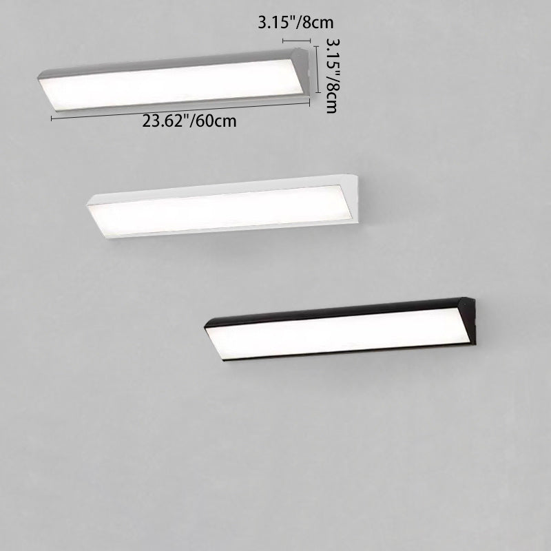 Lámpara de pared LED moderna, minimalista, impermeable, cuadrada, de aluminio y acrílico para patio exterior