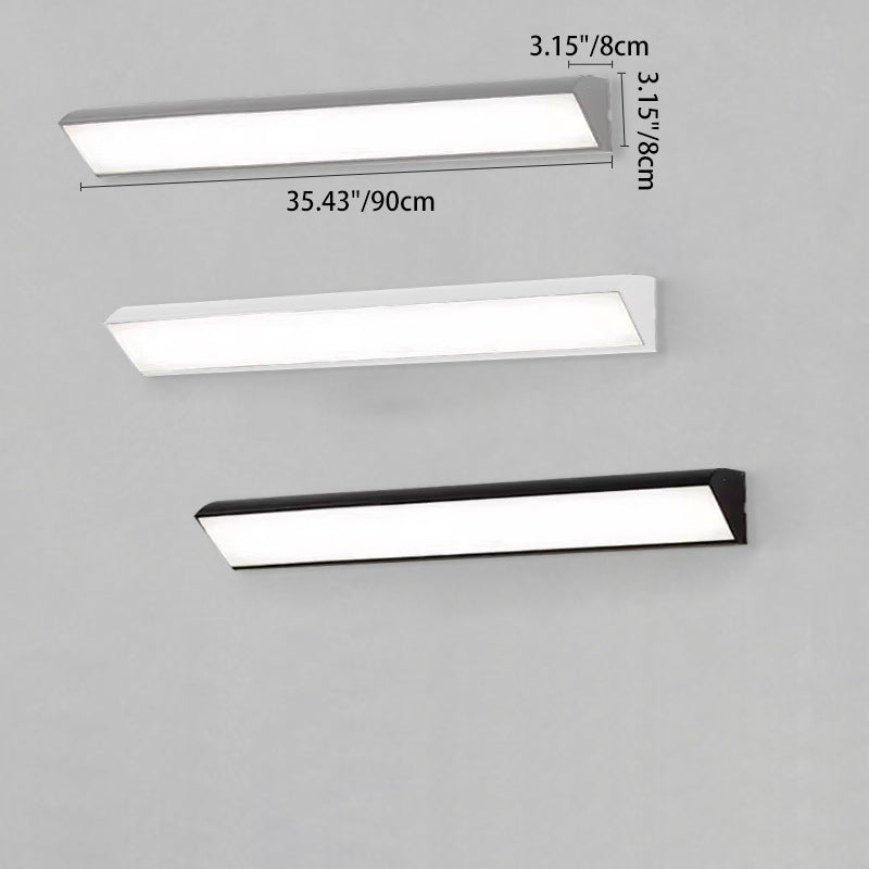 Lámpara de pared LED moderna, minimalista, impermeable, cuadrada, de aluminio y acrílico para patio exterior
