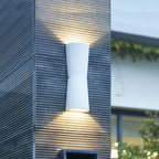Modern Minimalist Outdoor Waterproof Round Cylindrical Glass Iron LED Wall Scone Lamp For Garden