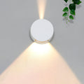 Aplique de pared LED de cristal y aluminio redondo de simplicidad moderna para patio exterior