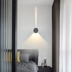 Aplique de pared LED de cristal y aluminio redondo de simplicidad moderna para patio exterior
