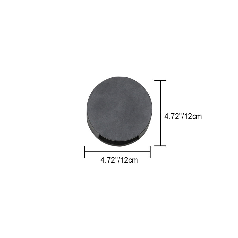 Aplique de pared LED de cristal y aluminio redondo de simplicidad moderna para patio exterior