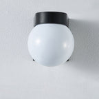 Modern Simplicity Waterproof Orb Polycarbonate Acrylic 1-Light Wall Sconce Lamp For Outdoor Patio
