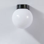 Modern Simplicity Waterproof Orb Polycarbonate Acrylic 1-Light Wall Sconce Lamp For Outdoor Patio