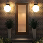 Modern Simplicity Waterproof Orb Polycarbonate Acrylic 1-Light Wall Sconce Lamp For Outdoor Patio