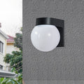 Modern Simplicity Waterproof Orb Polycarbonate Acrylic 1-Light Wall Sconce Lamp For Outdoor Patio
